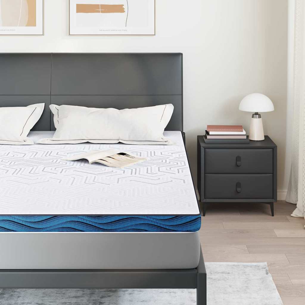 vidaXL Στρώμα επικάλυψης Λευκό 180 x 200 cm Ζακάρ ύφασμα