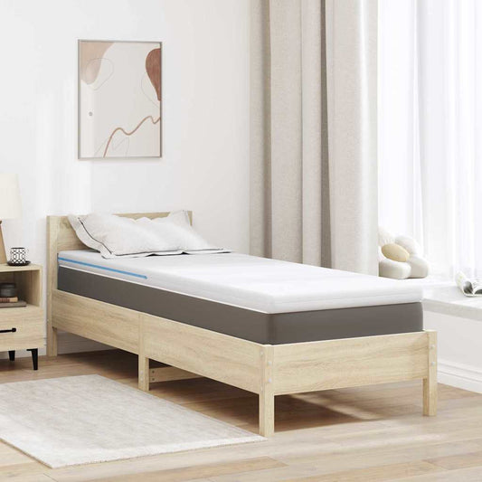 vidaXL Στρώμα επικάλυψης Λευκό 80 x 200 cm Ζακάρ ύφασμα