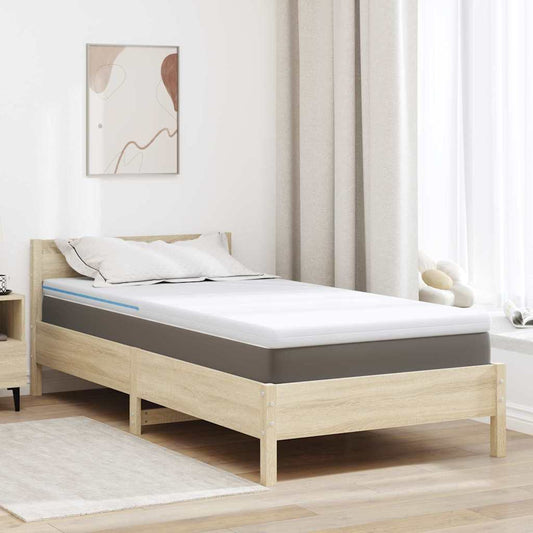 vidaXL Στρώμα επικάλυψης Λευκό 90 x 200 cm Ζακάρ ύφασμα