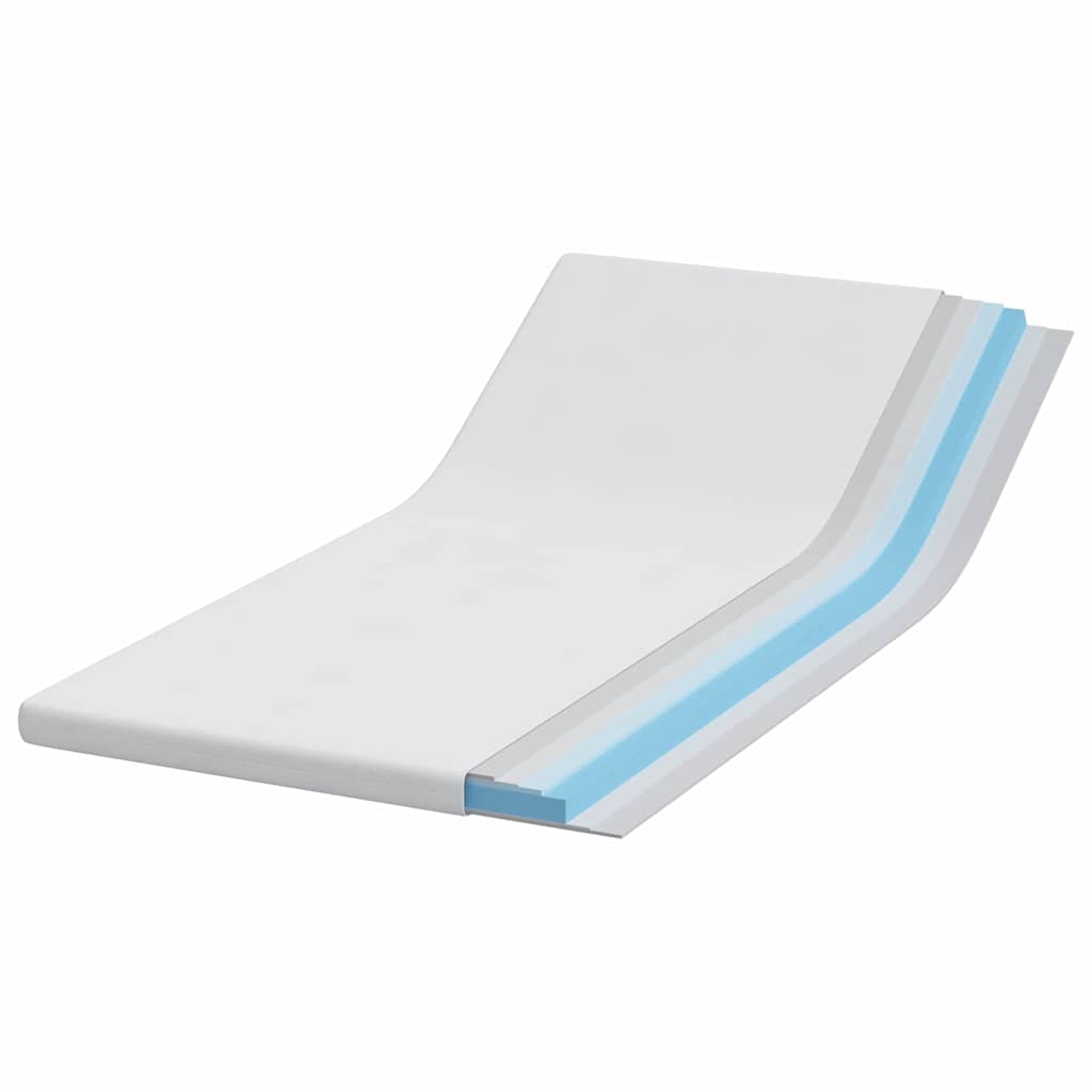 vidaXL Στρώμα επικάλυψης Λευκό 120 x 200 cm Ζακάρ ύφασμα