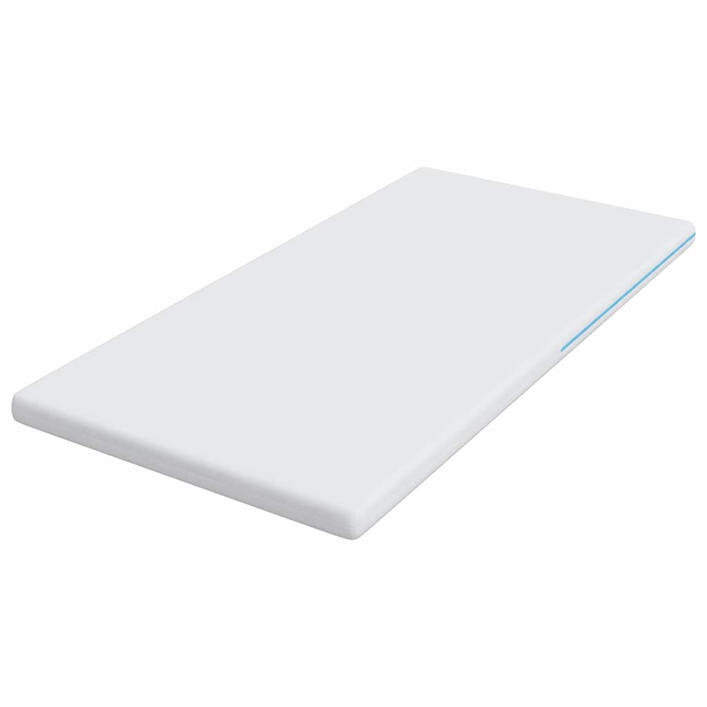 vidaXL Στρώμα επικάλυψης Λευκό 120 x 200 cm Ζακάρ ύφασμα