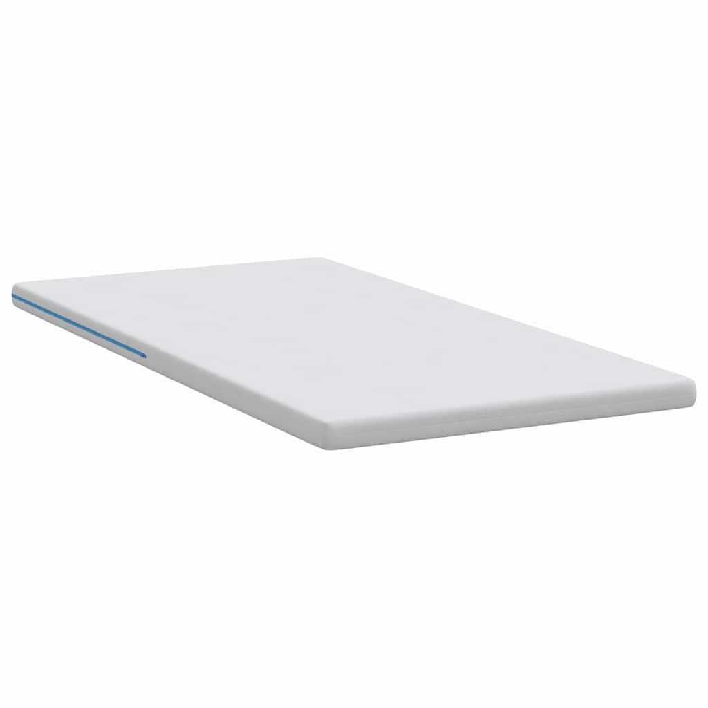 vidaXL Στρώμα επικάλυψης Λευκό 120 x 200 cm Ζακάρ ύφασμα