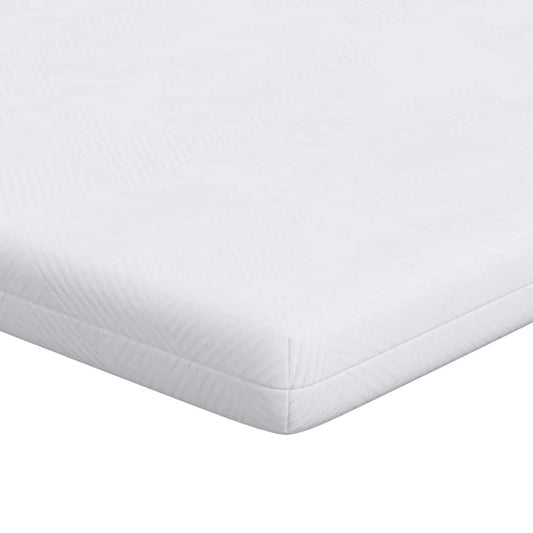 vidaXL Στρώμα επικάλυψης 140 x 190 cm Πάχος Ζακάρ ύφασμα Λευκό