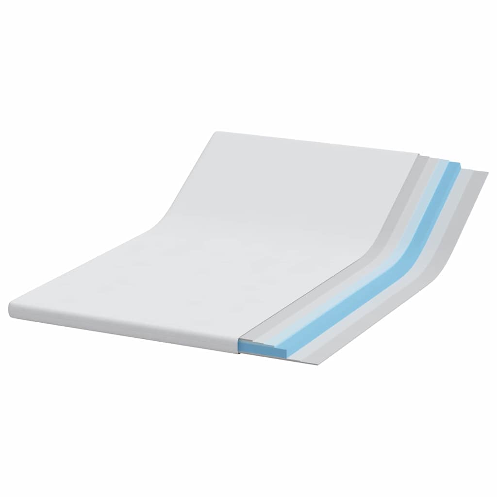 vidaXL Στρώμα επικάλυψης Λευκό 140 x 190 cm Ζακάρ ύφασμα