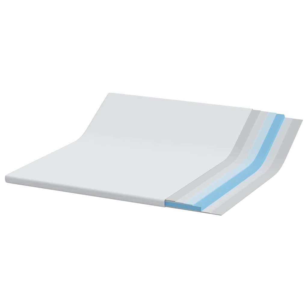 vidaXL Στρώμα επικάλυψης Λευκό 200 x 200 cm Ζακάρ ύφασμα