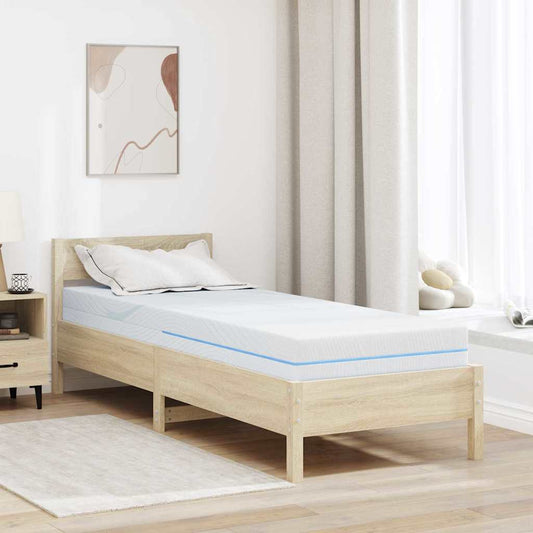 vidaXL Στρώμα Λευκό 80 x 200 cm Ζακάρ ύφασμα