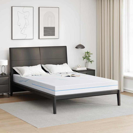 vidaXL Στρώμα Λευκό 140 x 190 cm Ζακάρ ύφασμα