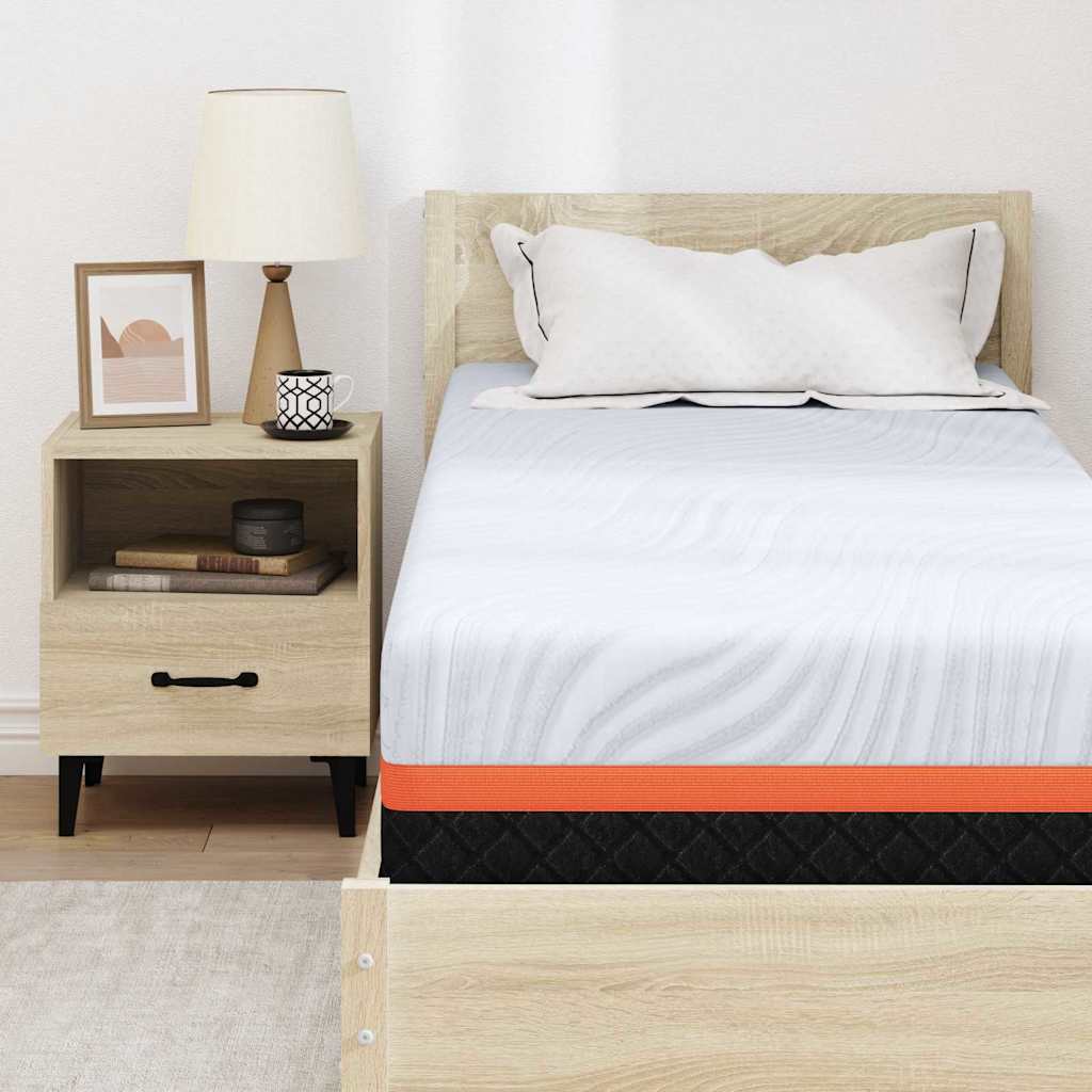 vidaXL Στρώμα Λευκό και Γκρι 70 x 200 cm Αφρός Μνήμης