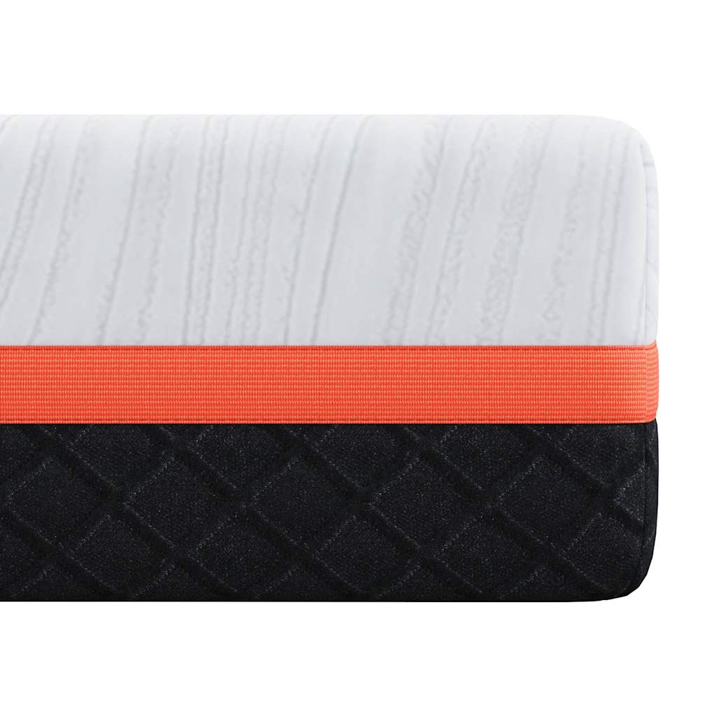 vidaXL Στρώμα Λευκό και Γκρι 90 x 200 cm Αφρός Μνήμης