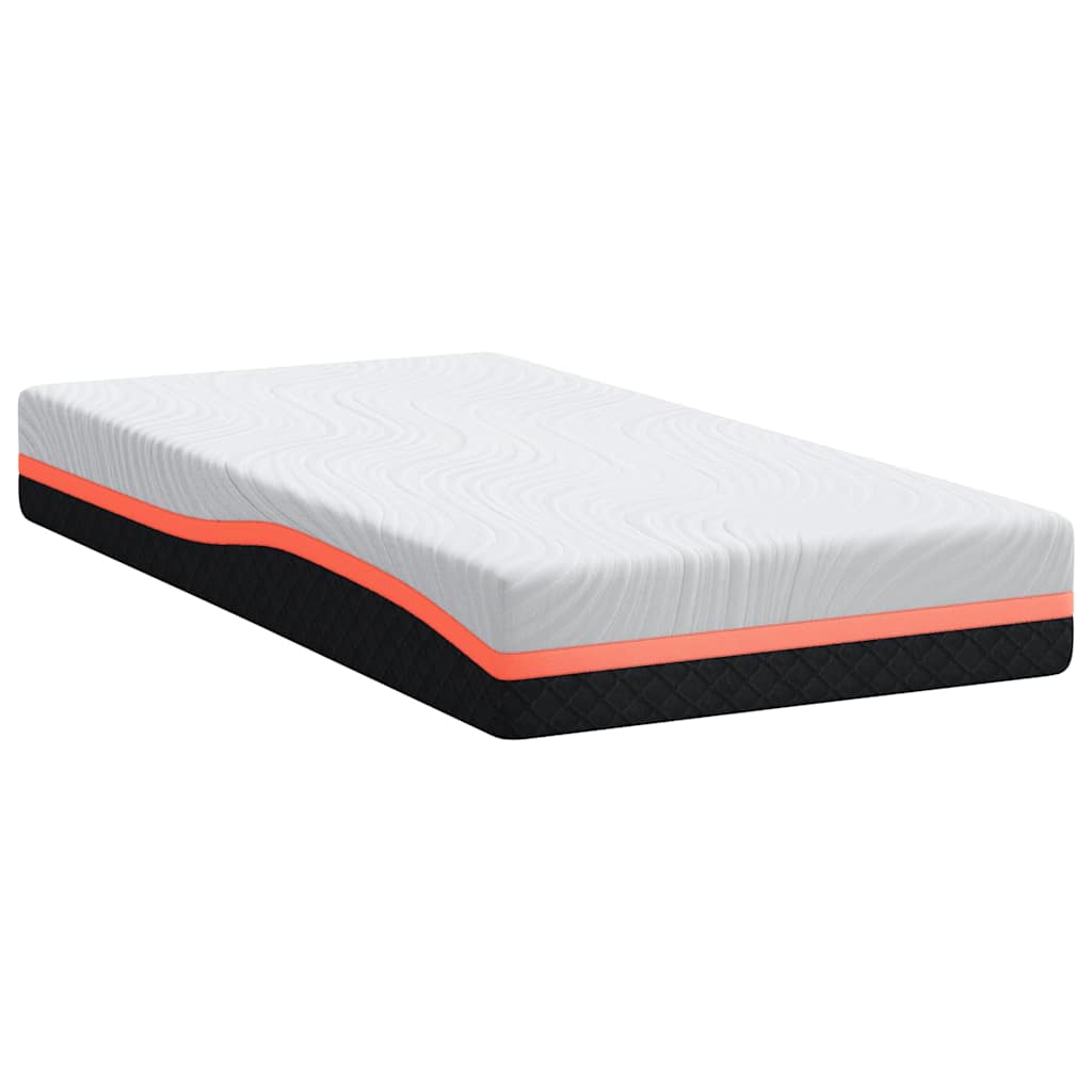 vidaXL Στρώμα Λευκό και Γκρι 100 x 200 cm Αφρός Μνήμης