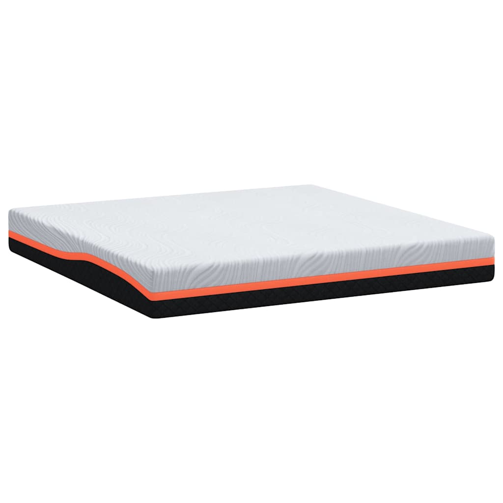 vidaXL Στρώμα Λευκό και Γκρι 180 x 200 cm Αφρός Μνήμης