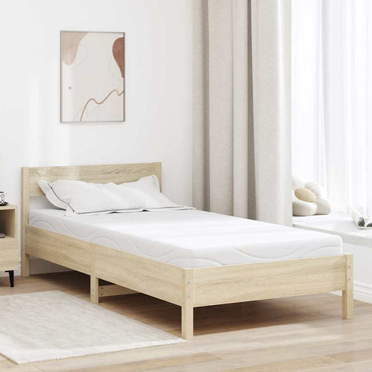 vidaXL Στρώμα Λευκό 90 x 190 cm Ζακάρ ύφασμα