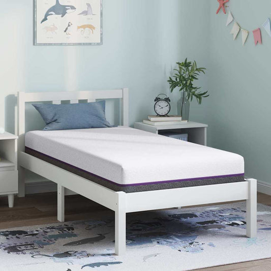vidaXL Στρώμα Λευκό και Γκρι 80 x 160 cm Ζακάρ ύφασμα