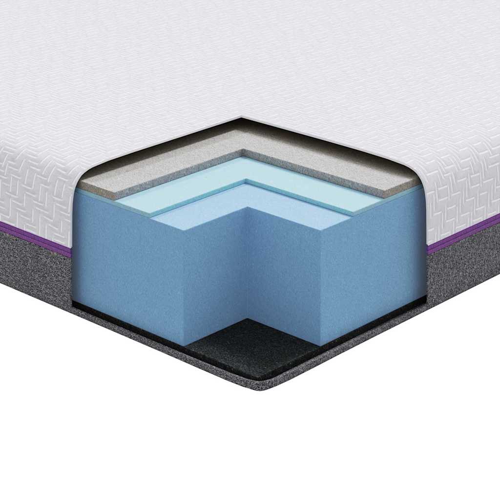 vidaXL Στρώμα Λευκό και Γκρι 70 x 200 cm Ζακάρ ύφασμα