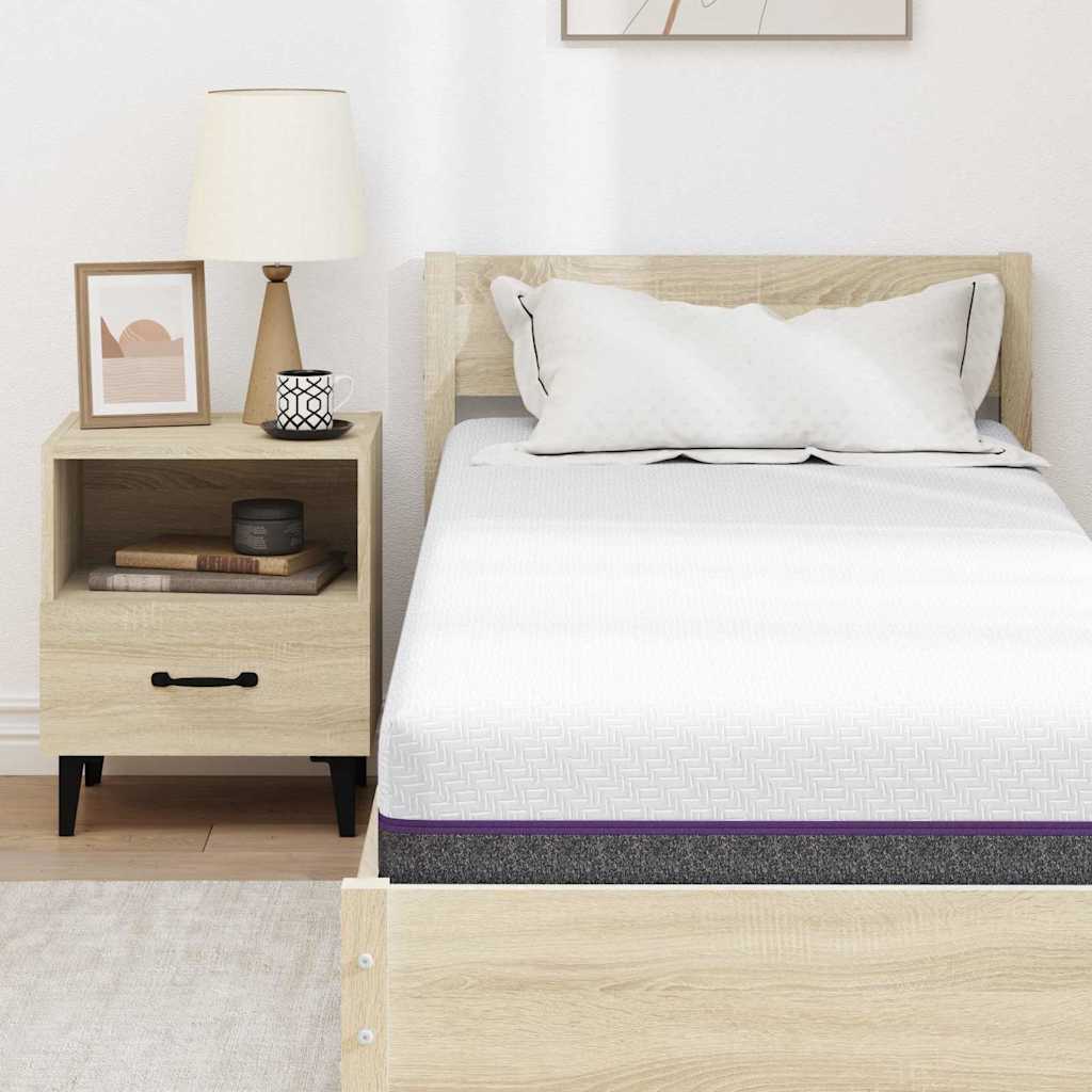 vidaXL Στρώμα Λευκό και Γκρι 70 x 200 cm Ζακάρ ύφασμα