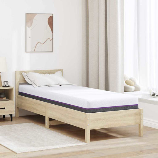 vidaXL Στρώμα Λευκό και Γκρι 70 x 200 cm Ζακάρ ύφασμα