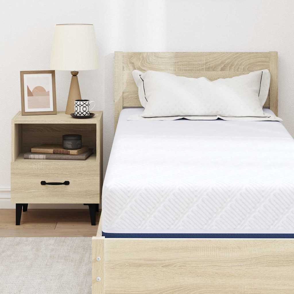 vidaXL Στρώμα Λευκό και Μπλε 80 x 200 cm Αφρός Εμποτισμένος με Gel