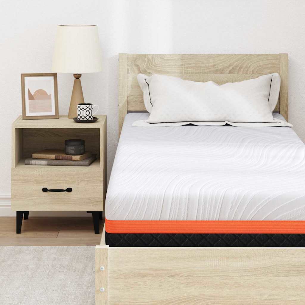 vidaXL Στρώμα Λευκό και Γκρι 70 x 200 cm Τζελ Μνήμης Φόρμα