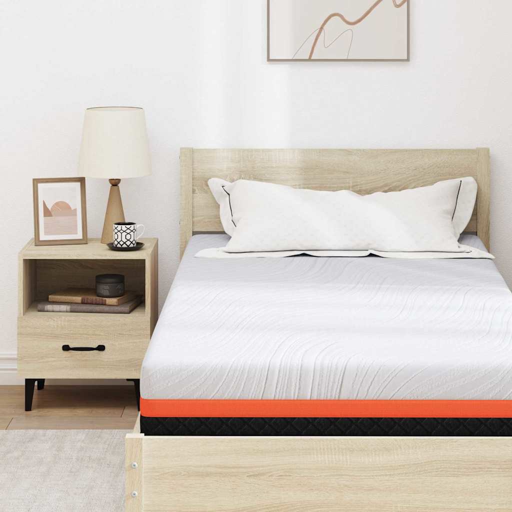 vidaXL Στρώμα Λευκό και Γκρι 120 x 200 cm Τζελ Μνήμης Φόρμα