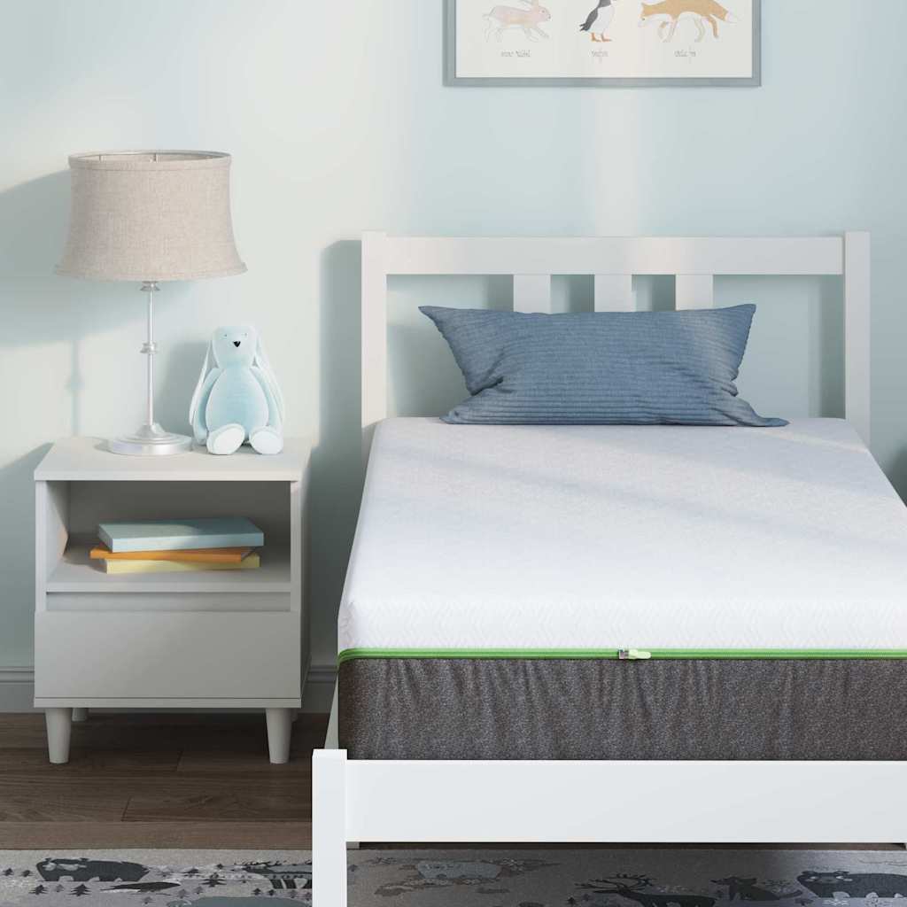 vidaXL Στρώμα Λευκό και Γκρι 80 x 160 cm Τσέπες ελατηρίων