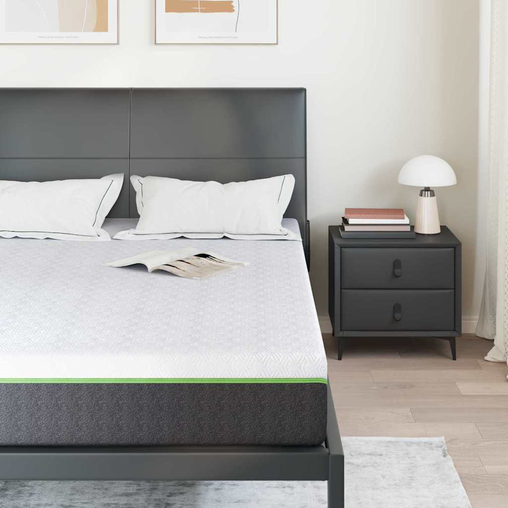 vidaXL Στρώμα Λευκό και Γκρι 140 x 200 cm Τσέπες ελατηρίων