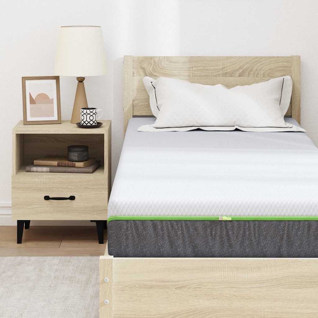 vidaXL Στρώμα Λευκό και Γκρι 80 x 200 cm Τσέπες ελατηρίων