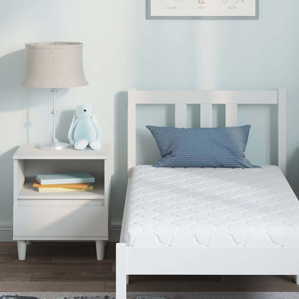 vidaXL Στρώμα Λευκό 60 x 120 cm Ζακάρ ύφασμα