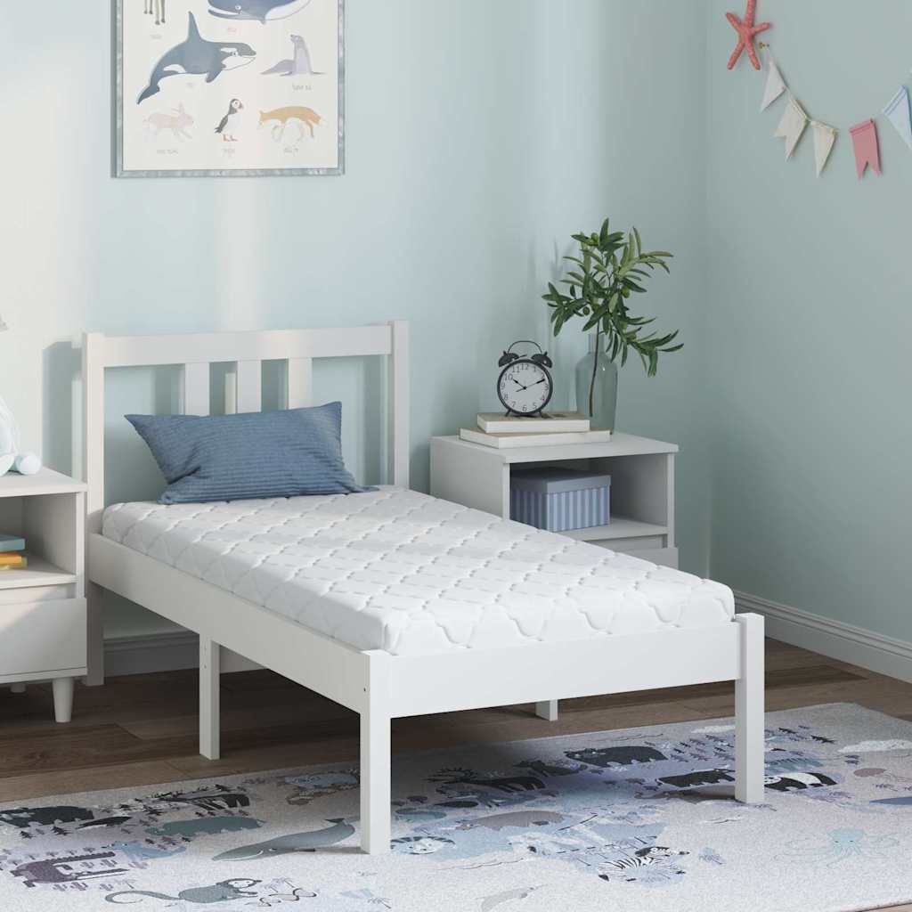 vidaXL Στρώμα Λευκό 60 x 120 cm Ζακάρ ύφασμα