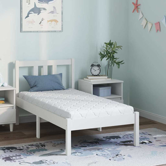 vidaXL Στρώμα Λευκό 60 x 120 cm Ζακάρ ύφασμα