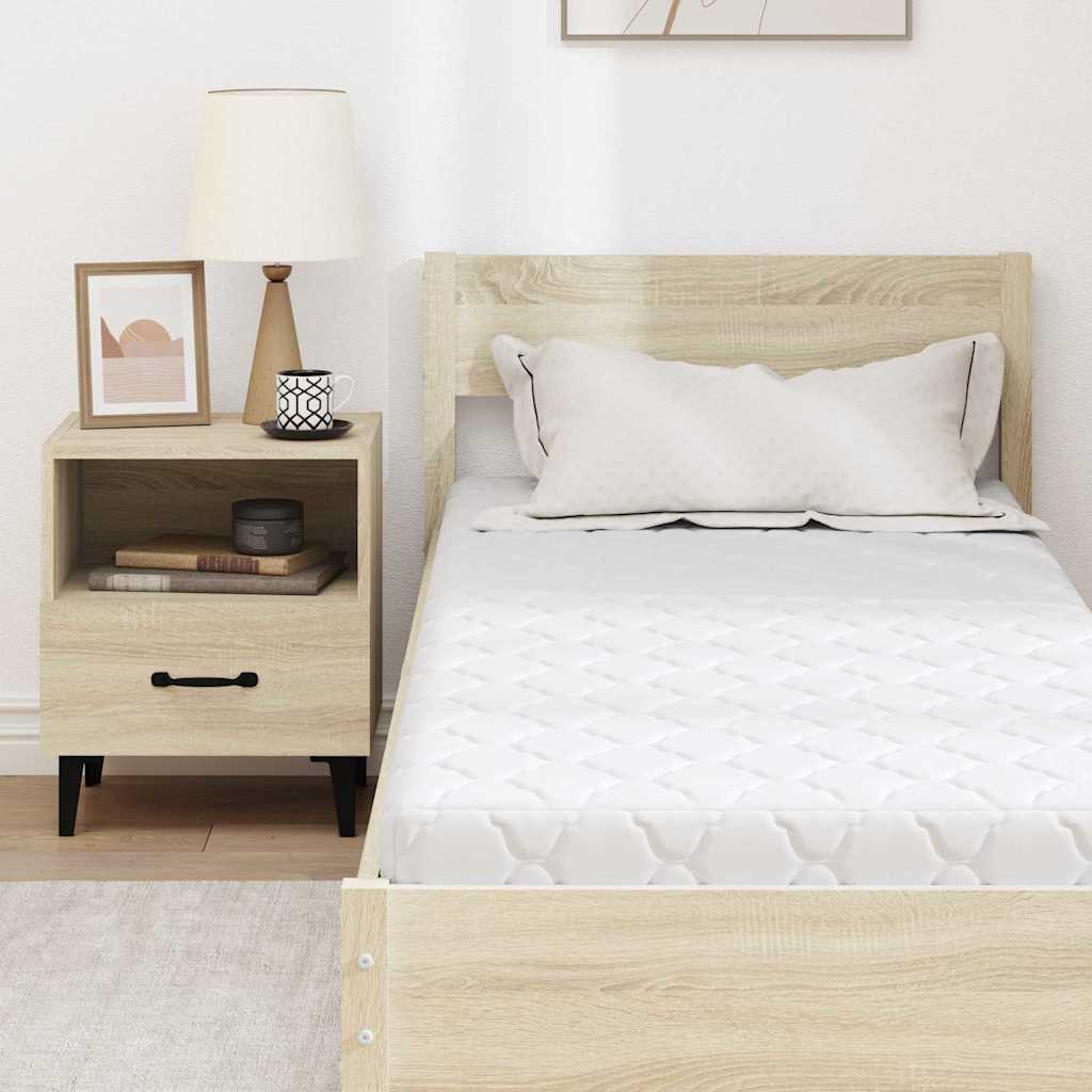 vidaXL Στρώμα με Στρώση Καρύδας Λευκό 200 x 80 εκατοστά PU Αφρός