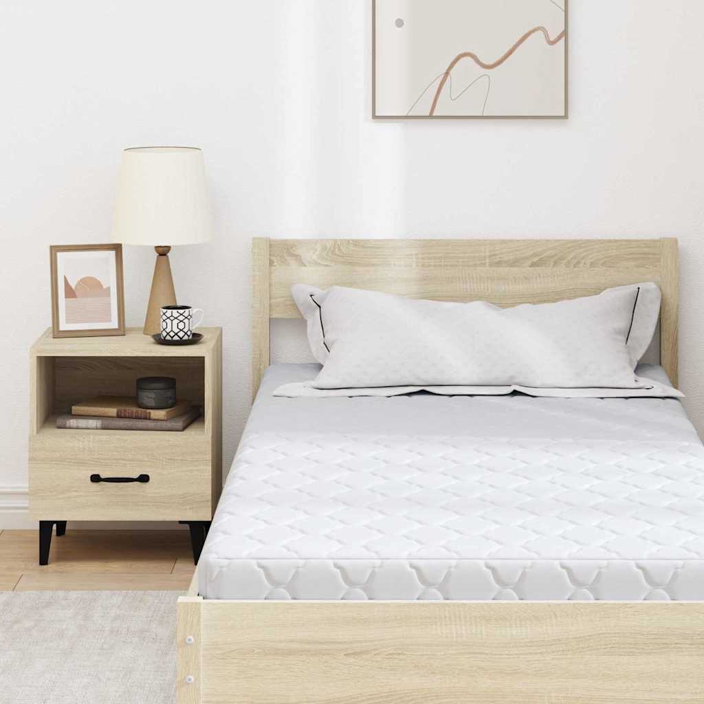 vidaXL Στρώμα με Στρώση Καρύδας Λευκό 190 x 90 cm PU Αφρός