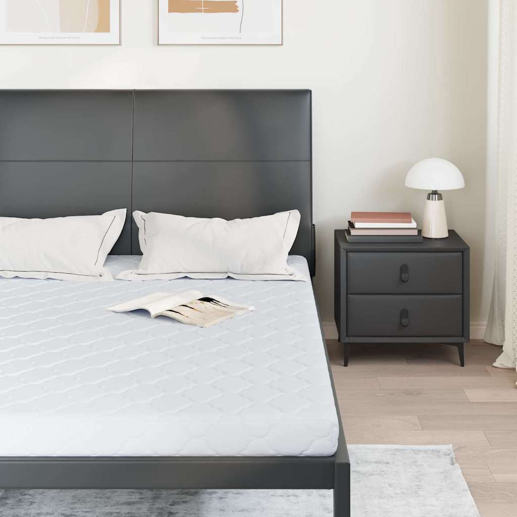 vidaXL Στρώμα με Στρώση Καρύδας Λευκό 200 x 140 cm PU Αφρός