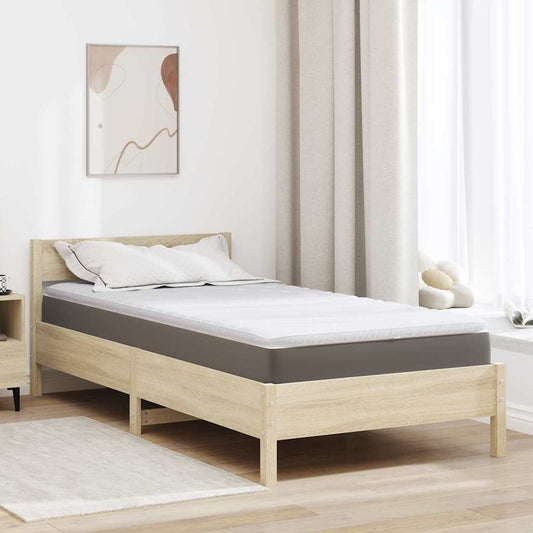 vidaXL Στρώμα επικάλυψης Λευκό 90 x 190 cm Υφασμα Πλεκτό