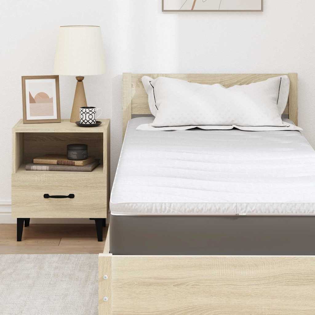 vidaXL Στρώμα επικάλυψης Λευκό 80 x 200 cm Υφασμα Πλεκτό