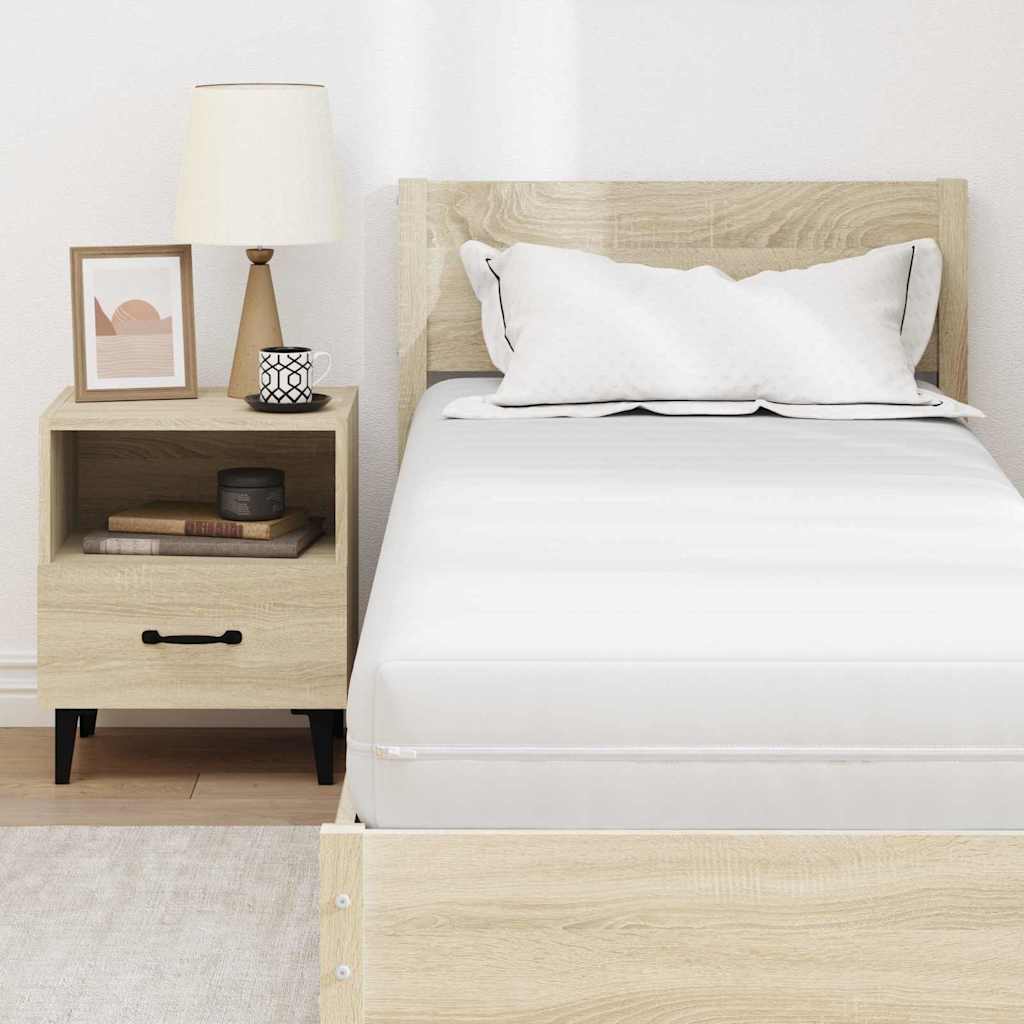 vidaXL Στρώμα με Στρώση Καρύδας Λευκό 70 x 200 cm Τσέπες ελατηρίων