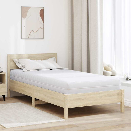 vidaXL Στρώμα Λευκός 90 x 190 cm Τσέπες ελατηρίων
