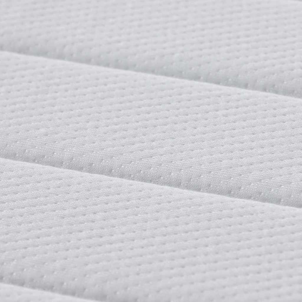 vidaXL Στρώμα με Στρώση Καρύδας Λευκό 140 x 200 cm Τσέπες ελατηρίων