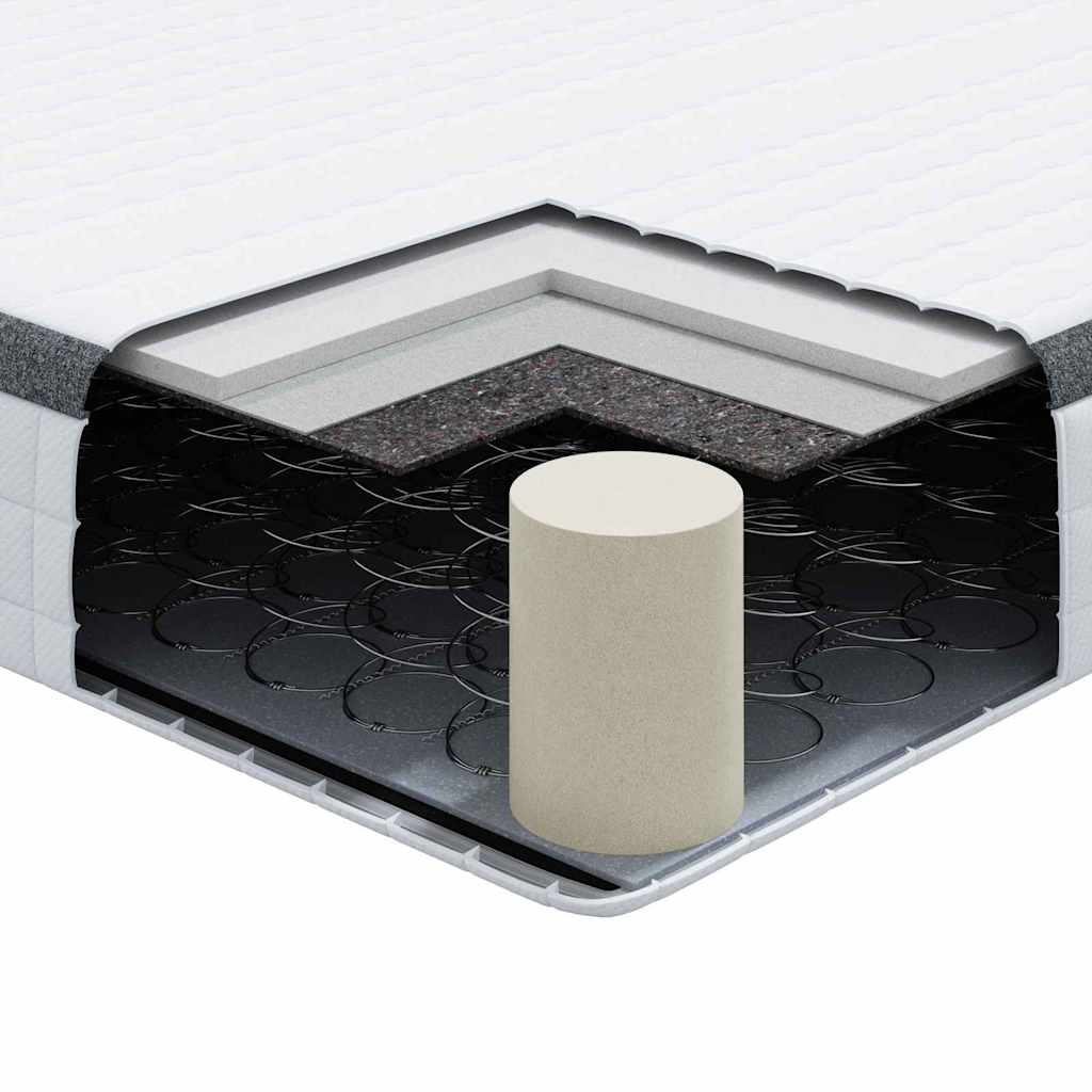 vidaXL Στρώματα 2 pcs Λευκό, Γκρι 80 x 200 cm Πλεκτό ύφασμα