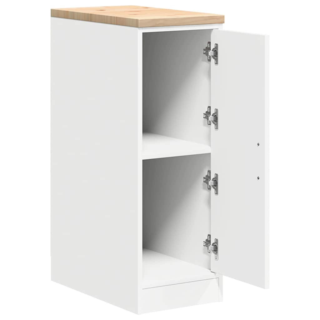 vidaXL ντουλάπι αποθήκευσης γκαράζ Λευκό 30x51x85 εκ μασίφ ξύλο πεύκο