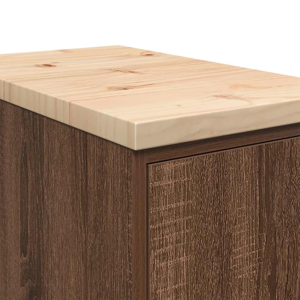 vidaXL ντουλάπι αποθήκευσης γκαράζ 30x51x85 εκ μασίφ ξύλο πεύκο