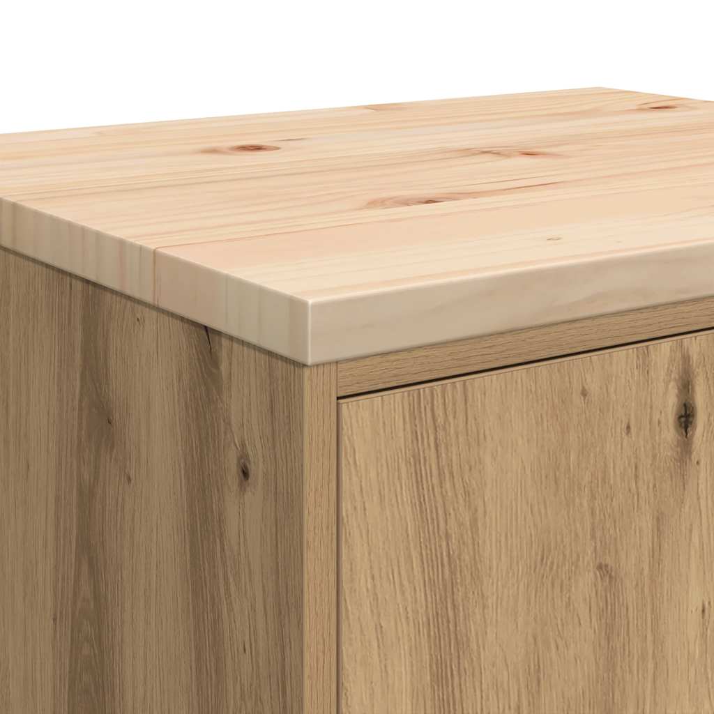 vidaXL ντουλάπι αποθήκευσης γκαράζ 60x51x85 εκ μασίφ ξύλο πεύκο