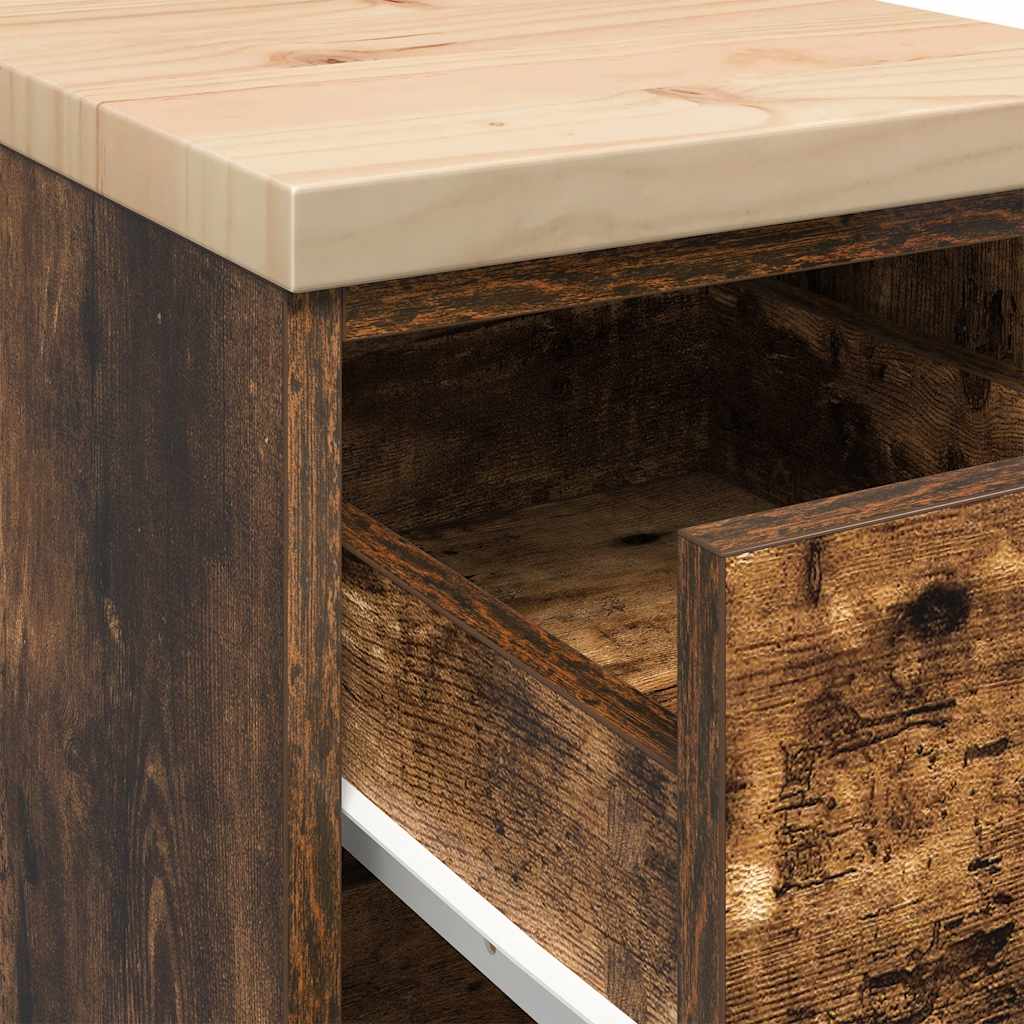 vidaXL ντουλάπι αποθήκευσης γκαράζ 30x51x85 εκ μασίφ ξύλο πεύκο