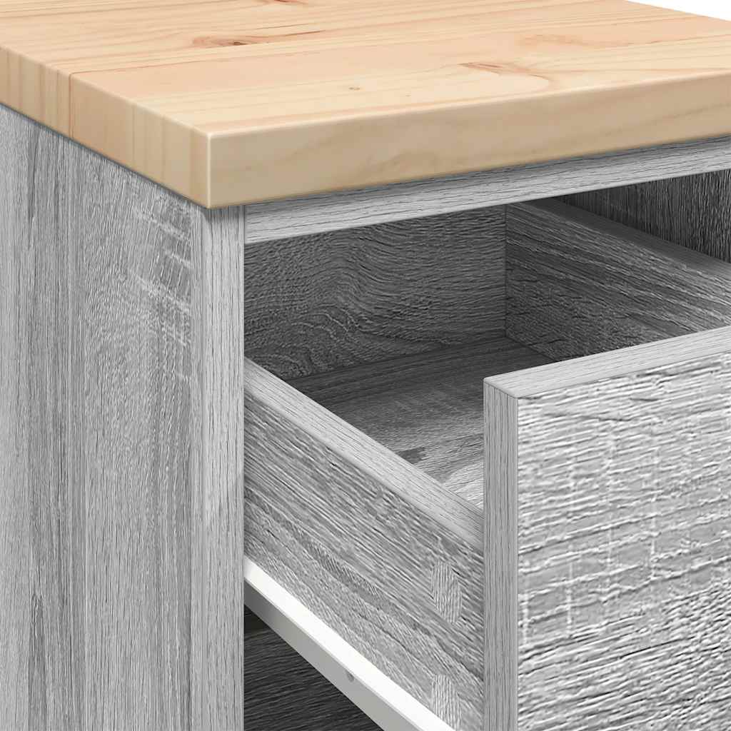 vidaXL ντουλάπι αποθήκευσης γκαράζ 30x51x85 εκ μασίφ ξύλο πεύκο