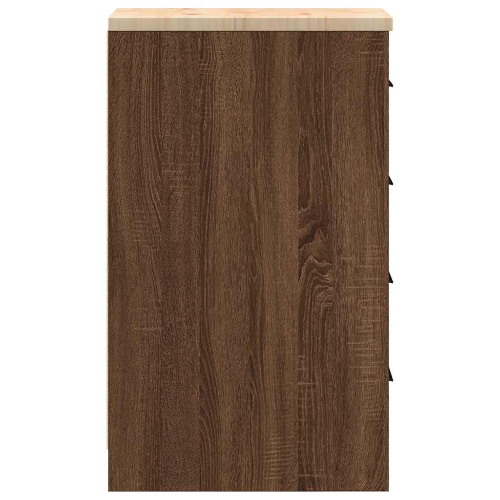 vidaXL ντουλάπι αποθήκευσης γκαράζ 30x51x85 εκ μασίφ ξύλο πεύκο