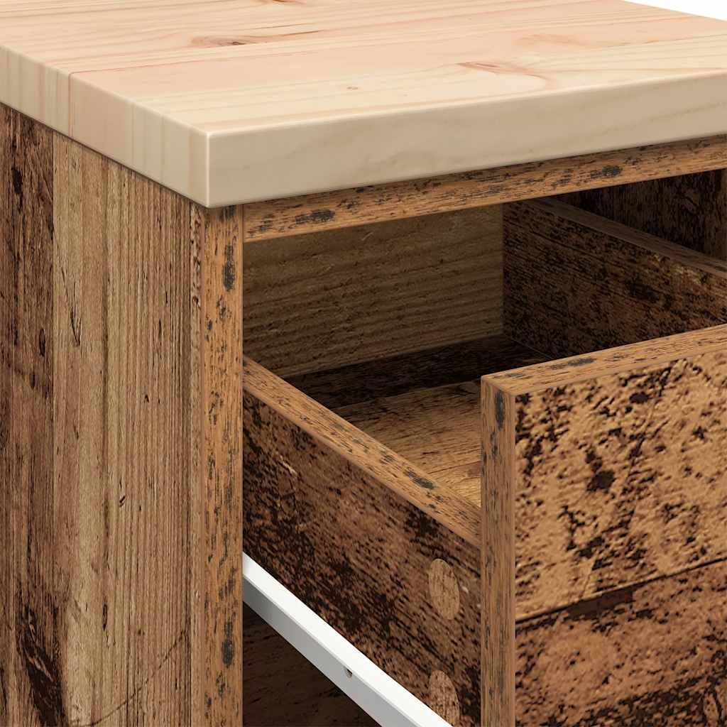 vidaXL ντουλάπι αποθήκευσης γκαράζ 30x51x85 εκ μασίφ ξύλο πεύκο