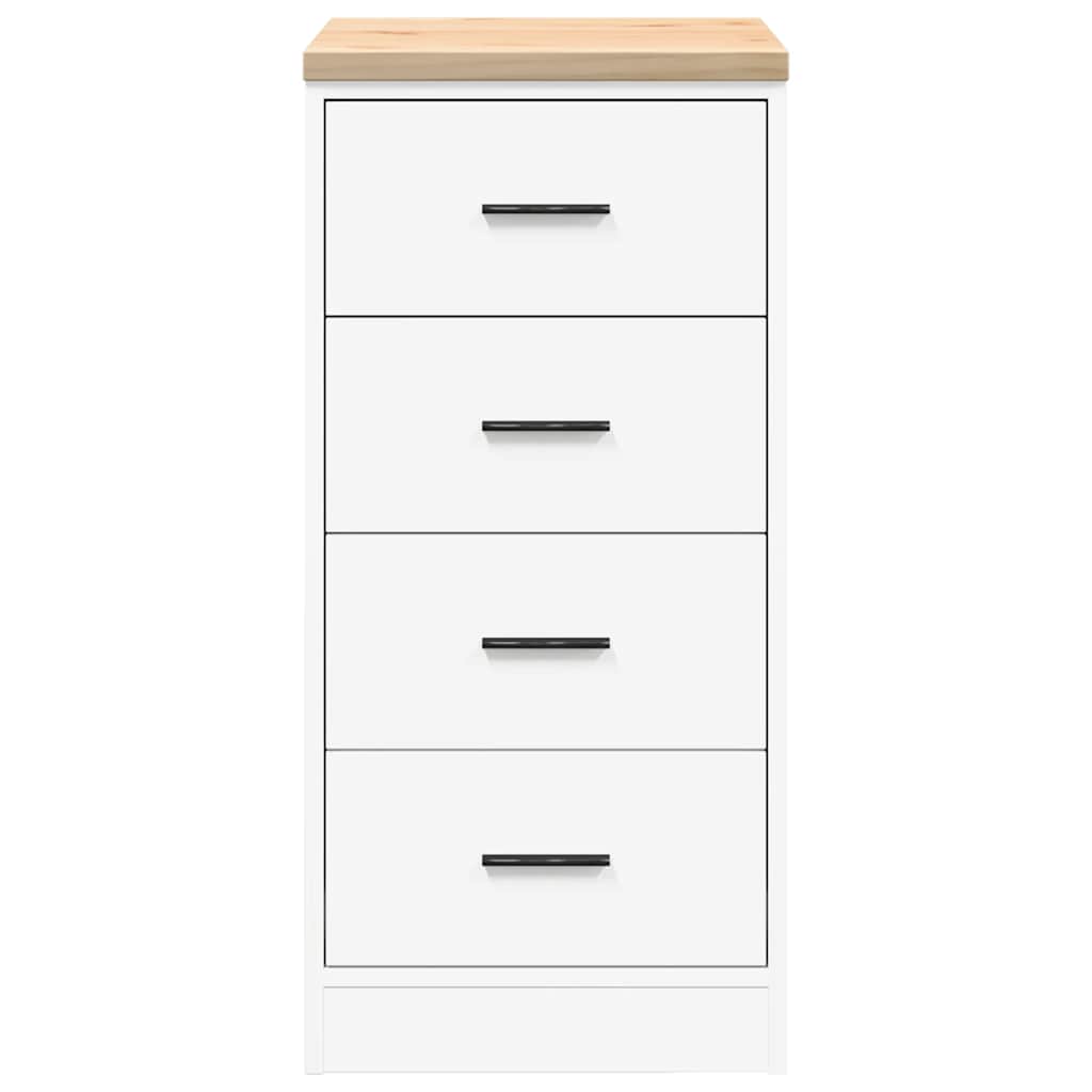 vidaXL ντουλάπι αποθήκευσης γκαράζ Λευκό 40x51x85 εκ μασίφ ξύλο πεύκο