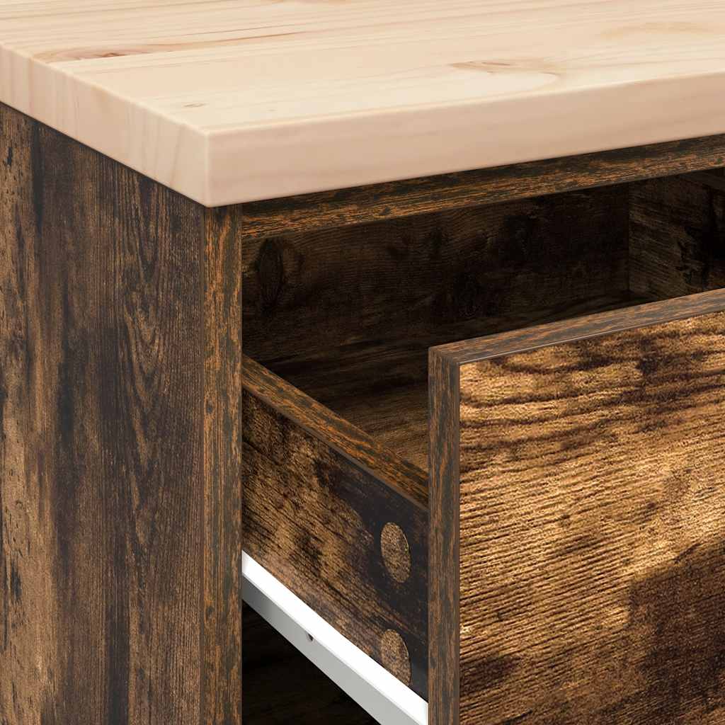 vidaXL ντουλάπι αποθήκευσης γκαράζ 40x51x85 εκ μασίφ ξύλο πεύκο