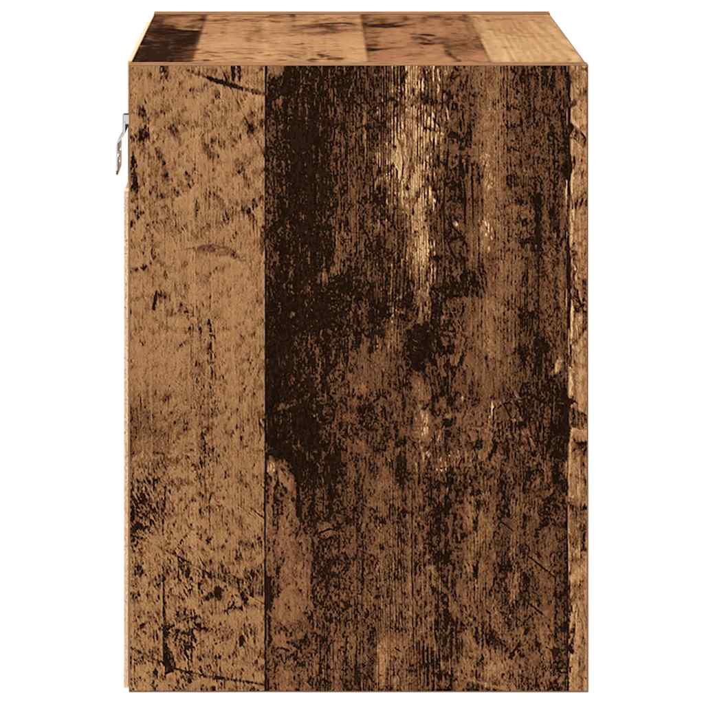 vidaXL ντουλάπια τοίχου γκαράζ 2 τεμ. Παλιό Ξύλο κατασκευασμένο ξύλο