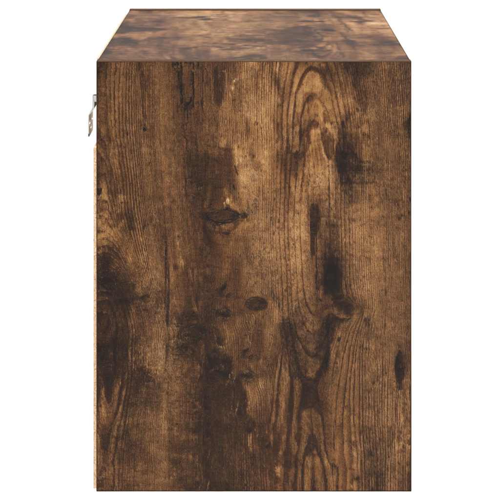 vidaXL ντουλάπι τοίχου γκαράζ καπνιστή δρυς κατασκευασμένο από ξύλο