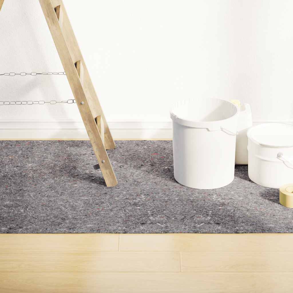 vidaXL Αντιολισθητικό μαλλί ζωγράφου 10 m 280 g/m² Γκρι